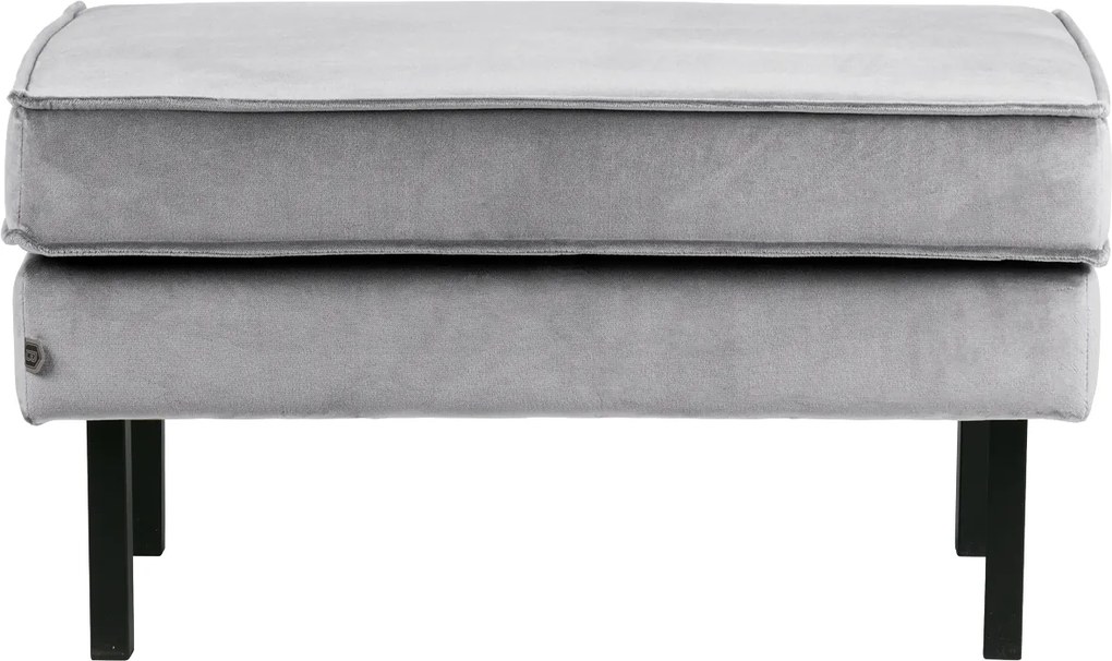 BePureHome Rodeo zamatový ottoman - Svetlosivá