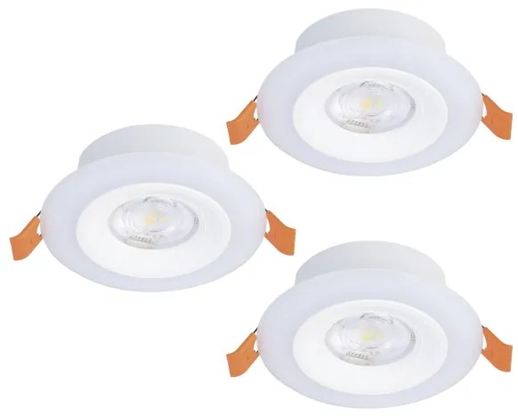 Eglo 901117- Sada 3x LED RGB stmievateľných kúpeľňových svietidiel CALONGE 3,8W/230V IP44 + diaľkový ovládač