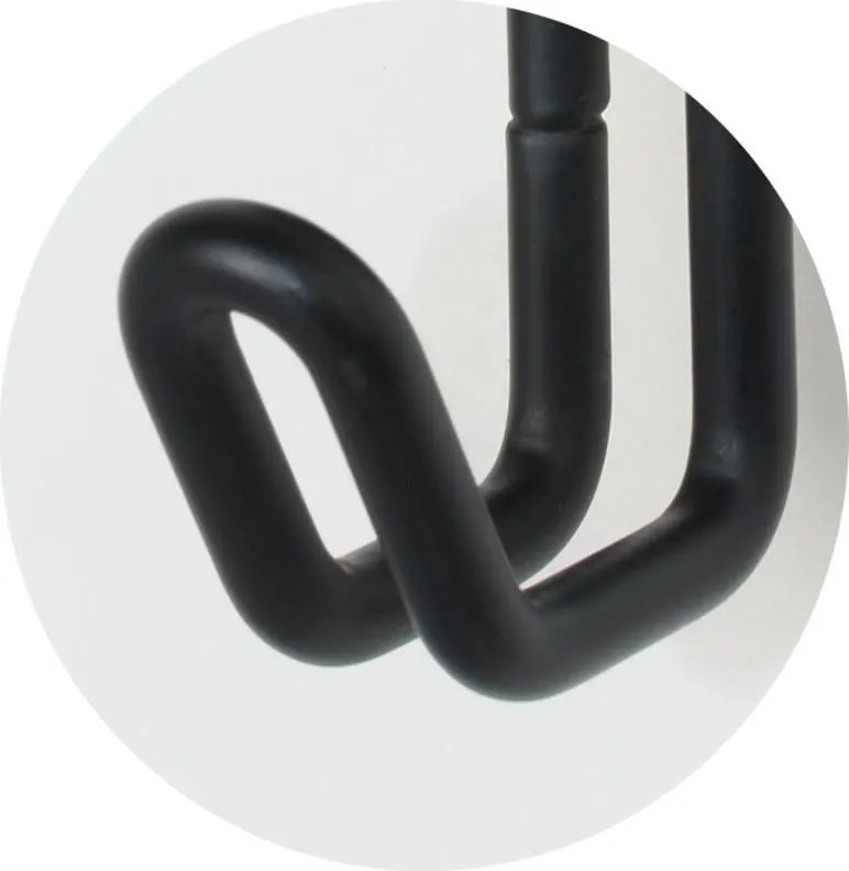 Kúpeľňový vešiak na uteráky DAX s prísavkou - čierny matný