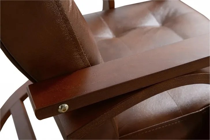 Kožené kreslo Daxter LUX, hnedá (s-12)