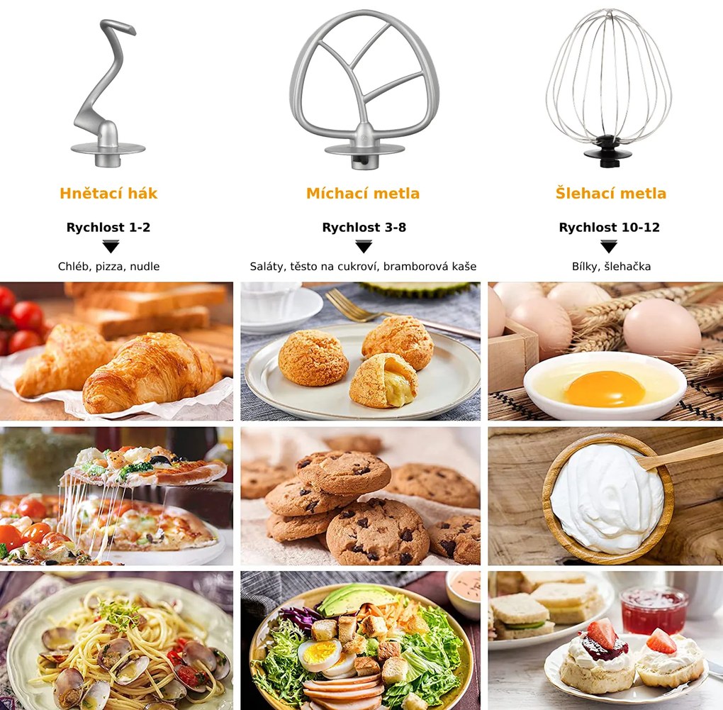 Celokovový kuchynský robot BestBerg BBR-20SG / 2500 W / 10 l / 12 rýchlostí