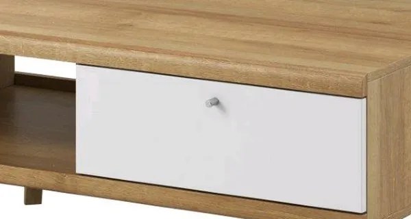 Konferenčný stolík Primo, dub riviera/biely