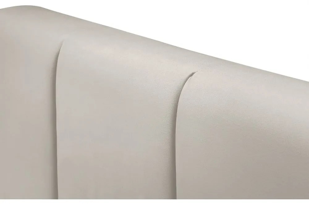 Béžová zamatová dvojlôžková posteľ Mazzini Beds Afra, 160 x 200 cm