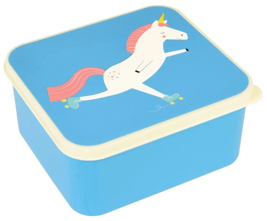 Modrý desiatový box s jednorožcom Rex London Magical Unicorn
