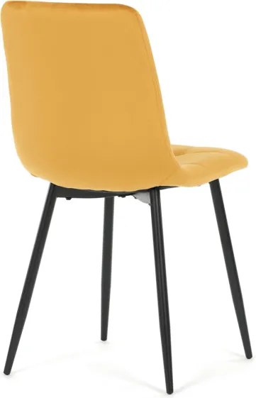 Jedálenská stolička zamatová, žltá CT-281 YEL4