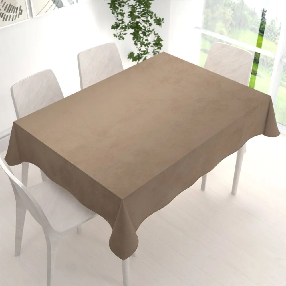 Biante Zamatový obdĺžnikový obrus Velvet Premium SVP-034 Kávovo hnedý 100x140 cm