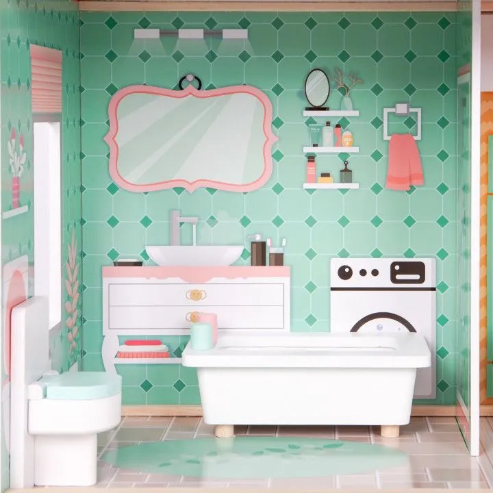 Drevený domček pre bábiky s výťahom - Ecotoys