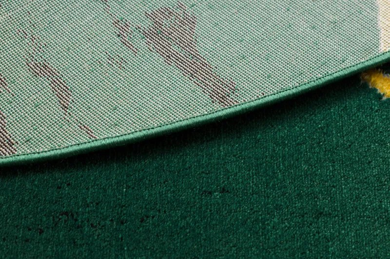 Dywany Łuszczów, Kusový koberec Emerald geometric 1012 green and gold kruh, 160x160 (priemer) kruh, zelená, chodba / predsieň