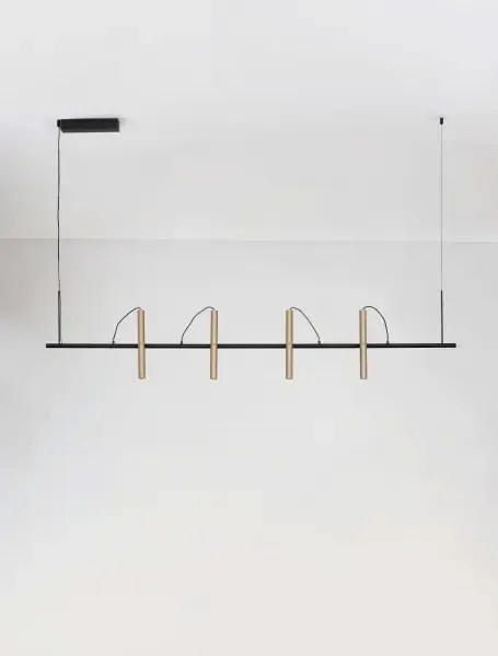 LED stmievateľné champaign zlato-čierne moderné svietidlo Elli