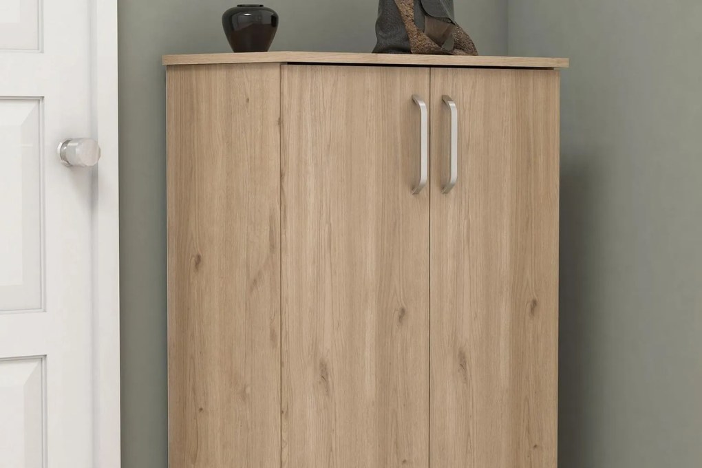 Elegantná skrinka na topánky ASTA 100 cm, MDF, orechová dýha