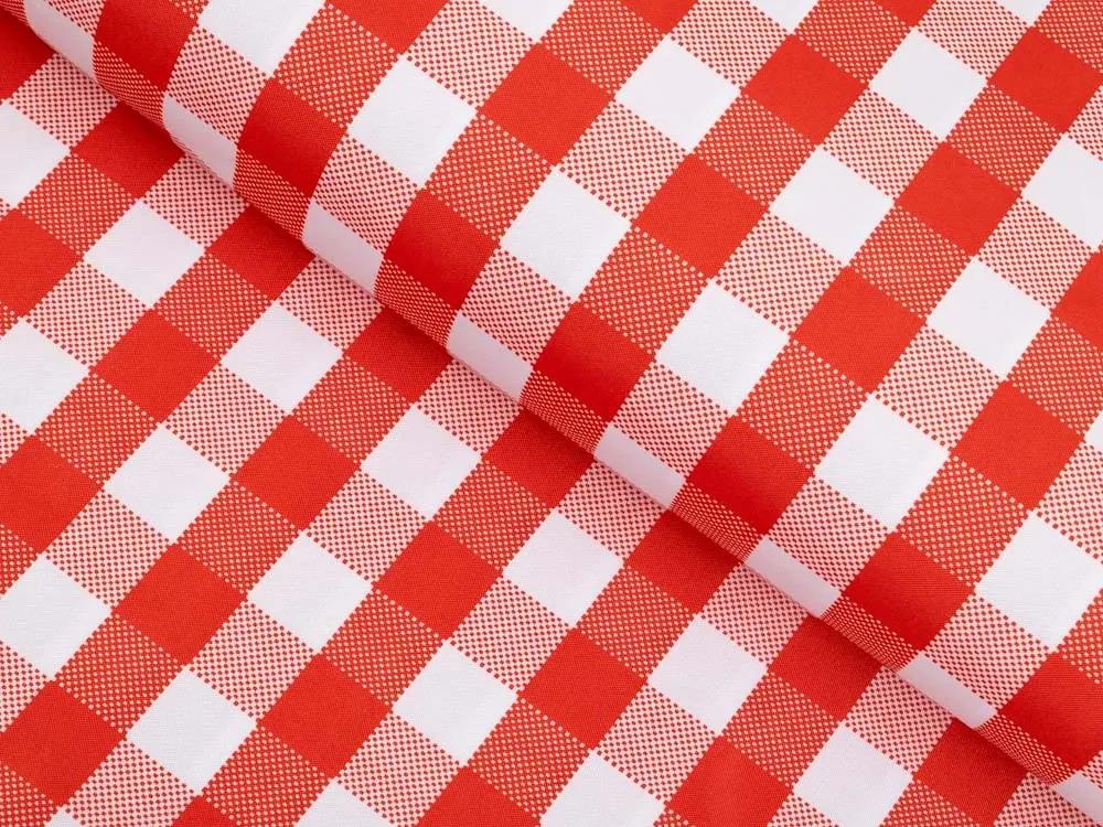 Biante Dekoračný záves TF-071 Červeno-biela kocka 140x210 cm