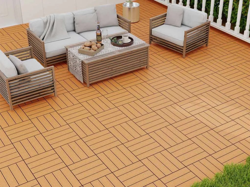 WPC dlaždica LEGI BASE 30 x 30 cm, teak