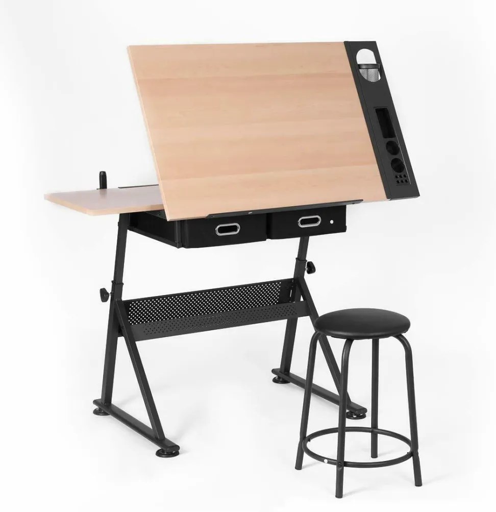 Sklopný kresliaci stôl so stoličkou navyše