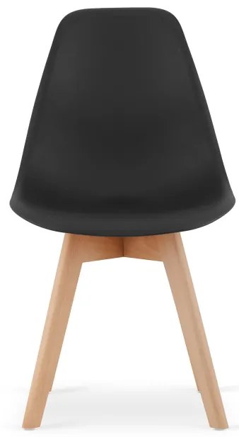 Set dvoch jedálenských stoličiek KITO čierna (hnedé nohy)