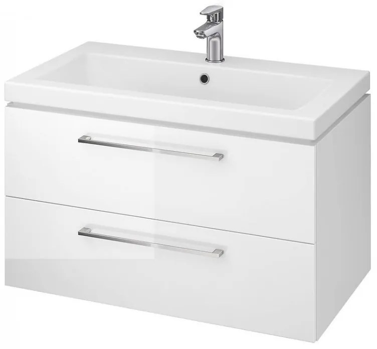 Cersanit Lara Como, závesná skrinka s umývadlom, 794x447x460 mm, biela lesklá, S801-149-DSM