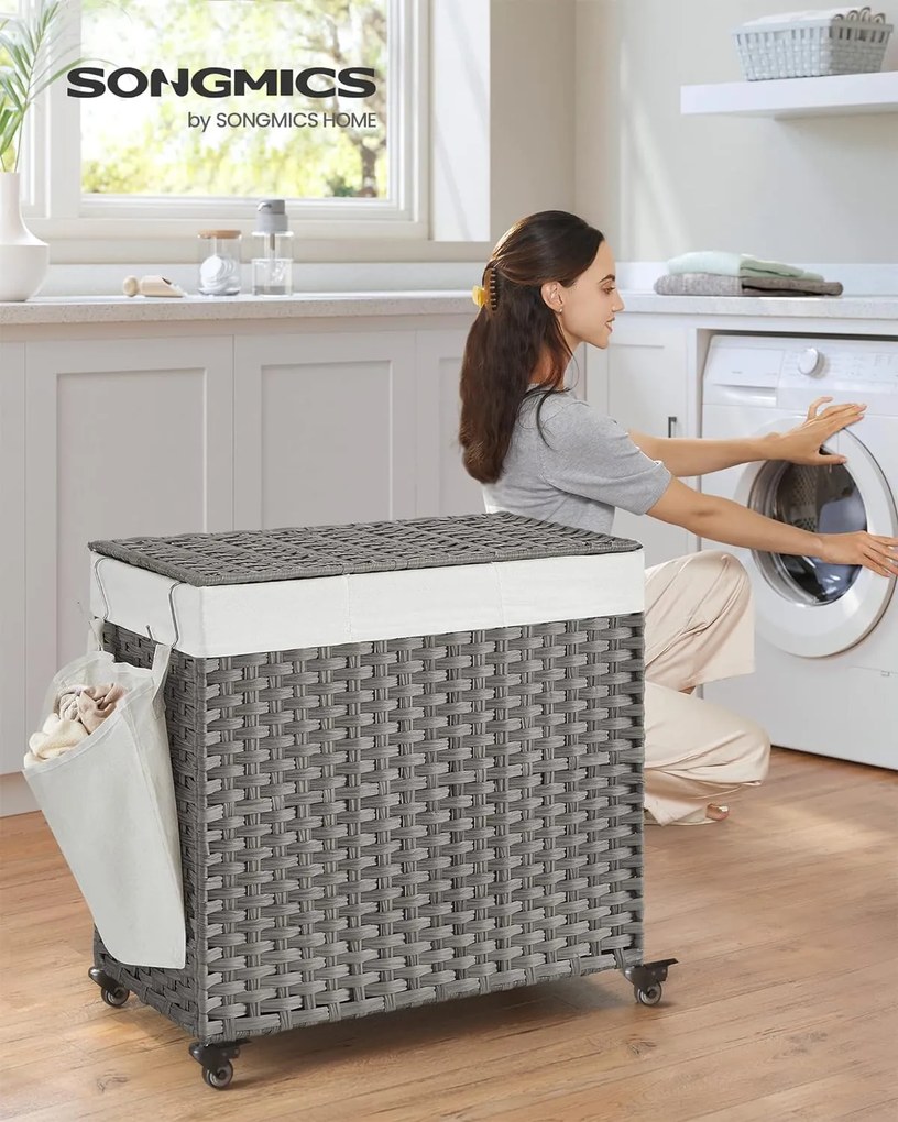 Kôš na bielizeň Laun 140 l sivý