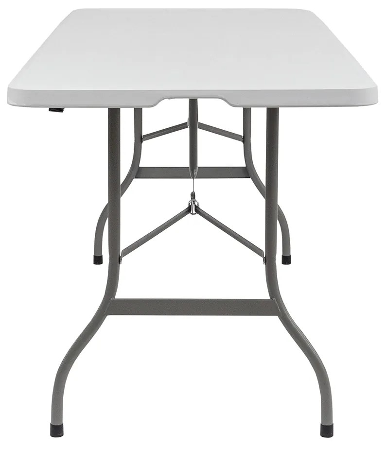 Cateringový skladací set Vivas 1+8 244x75 cm - sivá / biela