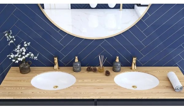 REA-U6330 - Zapustené umývadlo NEL 39x47,5 cm keramika/lesklá biela