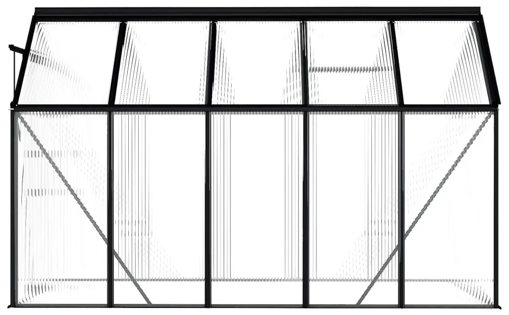 Skleník, antracitový, hliník 5,89 m²
