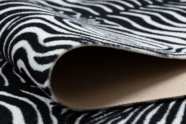 Protišmykový behúň DIGITAL zebra, biely / čierny