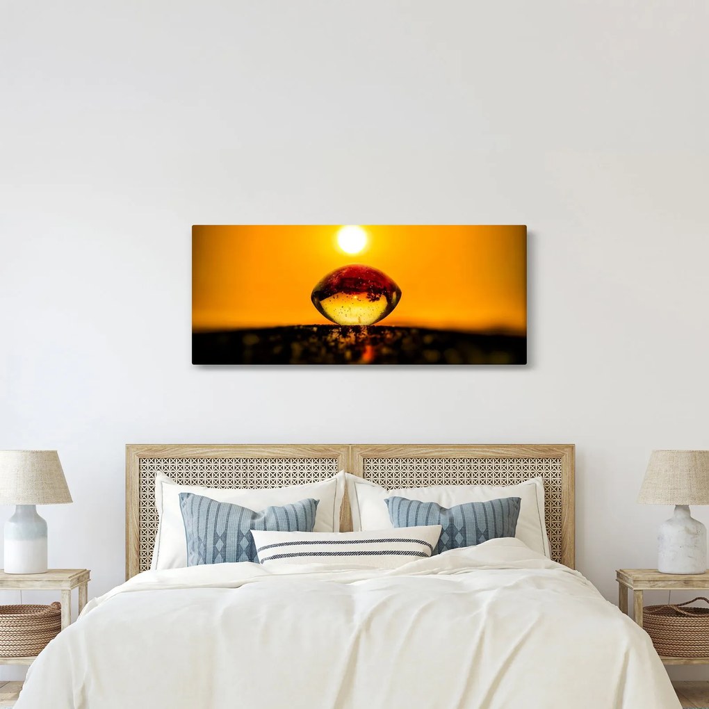 Obraz sklenené kvapky (120x50 cm)