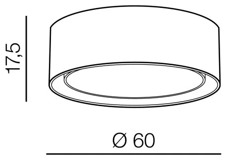 Minimalistické stropné svietidlo Milo XL biele