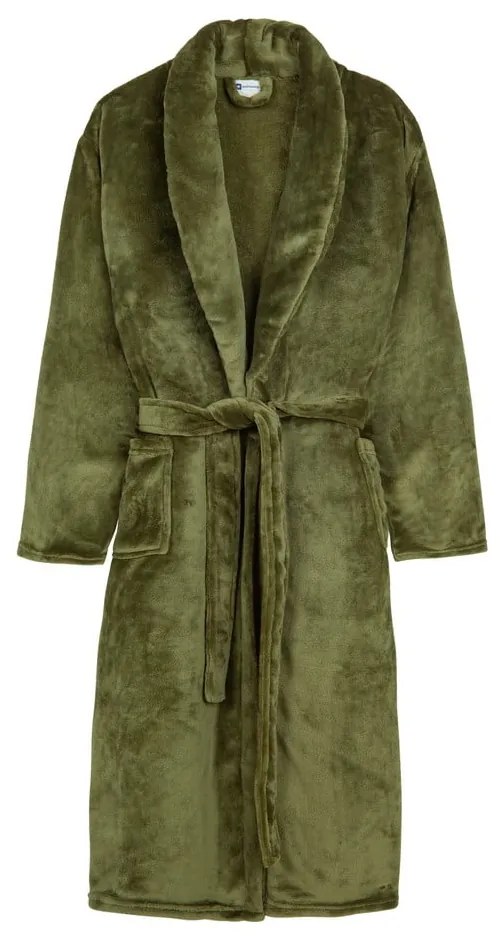 Zelený župan z mikroplyšu veľkosť XL/XXL Polyvelvet – Good Morning