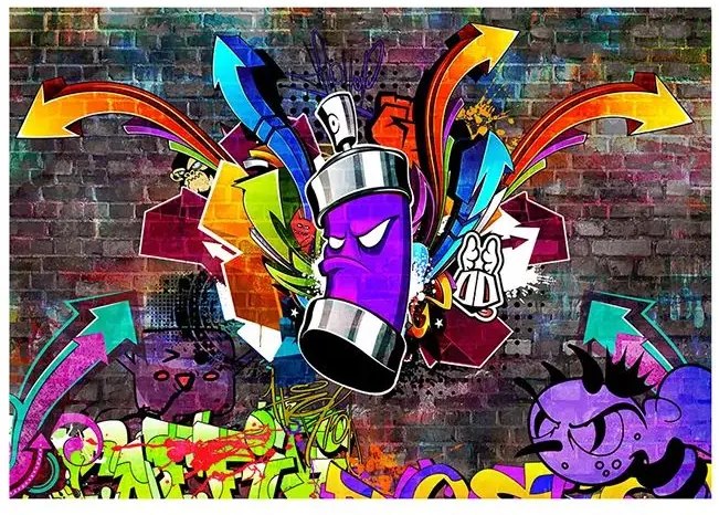 Fototapeta - Graffiti: Colourful attack Veľkosť: 200x140, Verzia: Premium