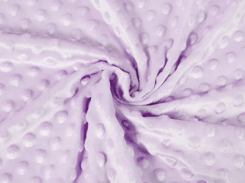Biante Detská obojstranná deka Minky bodky/Polar MKP-002 Fialová lila 100x150 cm