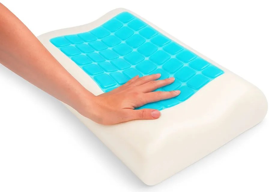 VISCOPUR Anatomický vankúš VISCOPUR® COOL GEL s gélovou vrstvou profilovaný - 30x50 cm