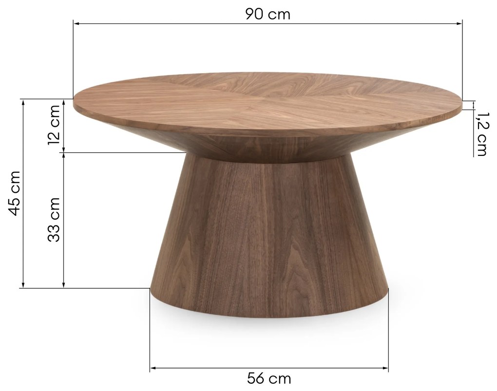 Kruhový konferenční stolek Lina 90 cm