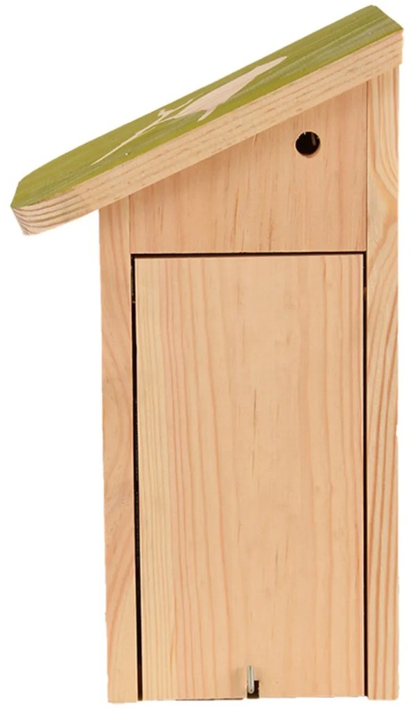 Vtáčia búdka Elisa, 28x15x16 cm, drevo, hnedá/zelená