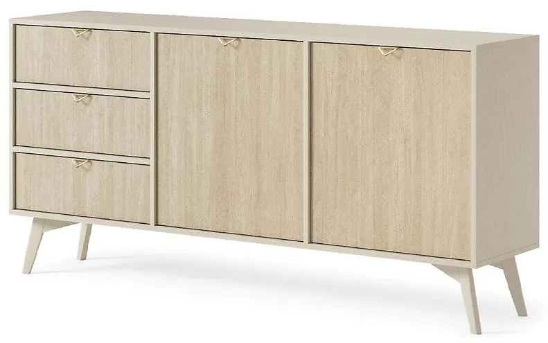 Komoda Forest KSZ158 piesková béžová/jedľová scandi