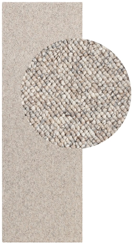 ELLE Decoration, DOPREDAJ: 80x240 cm Běhoun Wolly Ultra 106230 Dark Cream z kolekce Elle, 80x240, béžová, obývacia izba