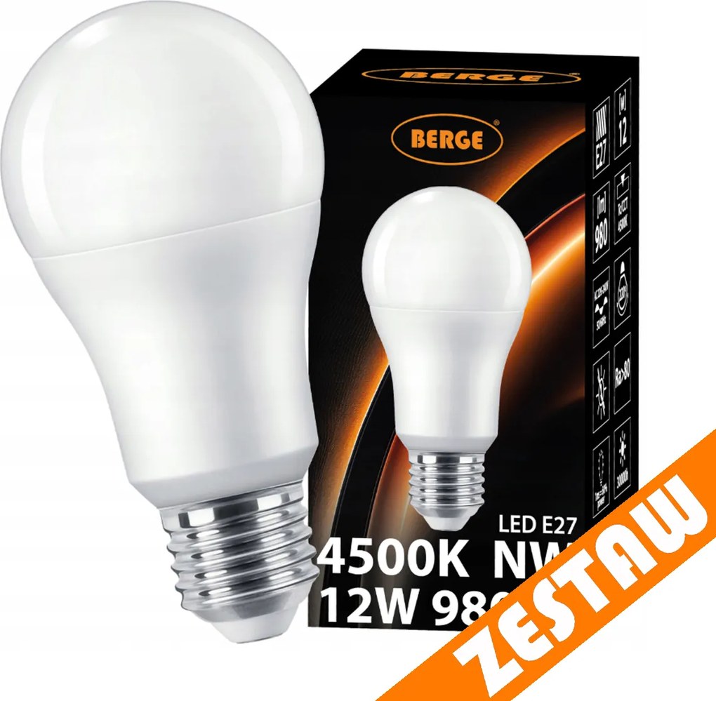 SADA 6x LED žiarovka E27 12W 960lm - neutrálna biela