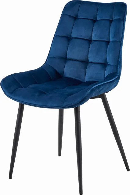Set troch jedálenských stoličiek BERA zamatové granátové / čierne nohy (3 ks)