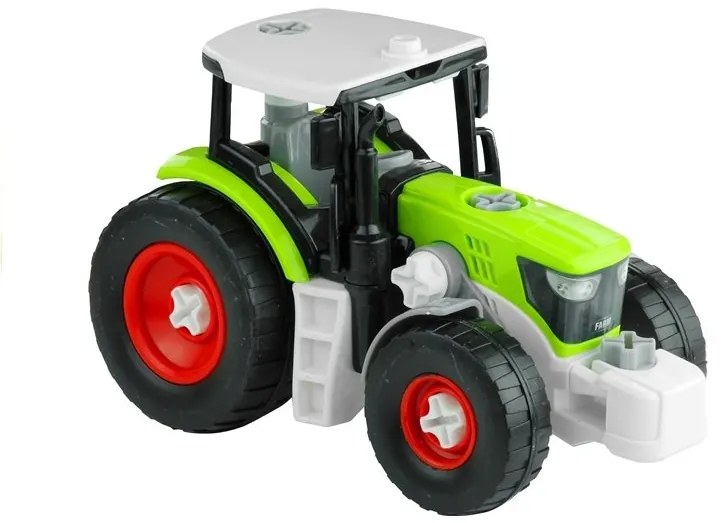 LEAN TOYS TRAKTOR S PRÍVESOM NA DREVO 43 CM