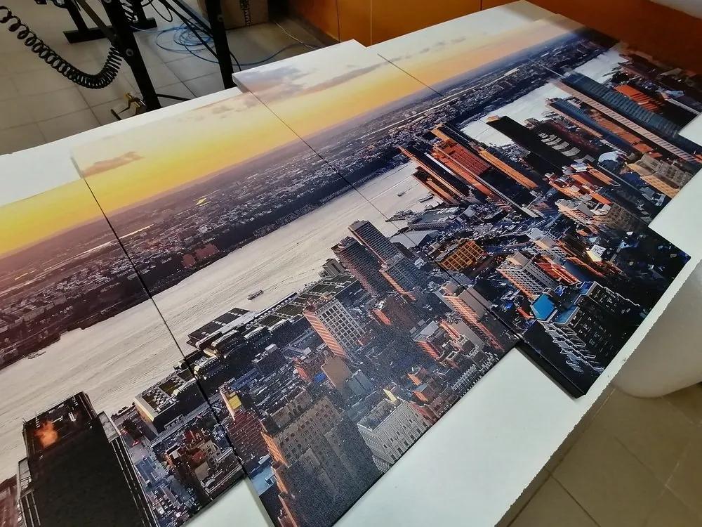 5-dielny obraz panoráma mesta New York - 200x100