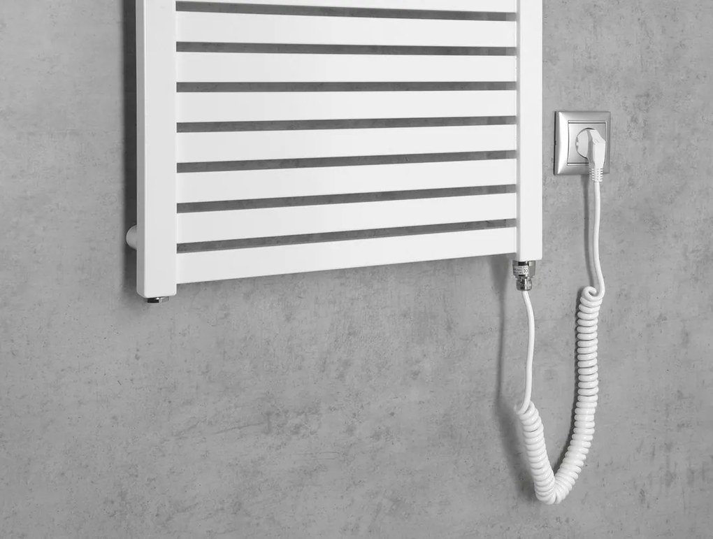 Aqualine Aqualine, TONDI-E elektrické vykurovacie teleso, rovné, 450x1330 mm, 500W, biela, DE470T