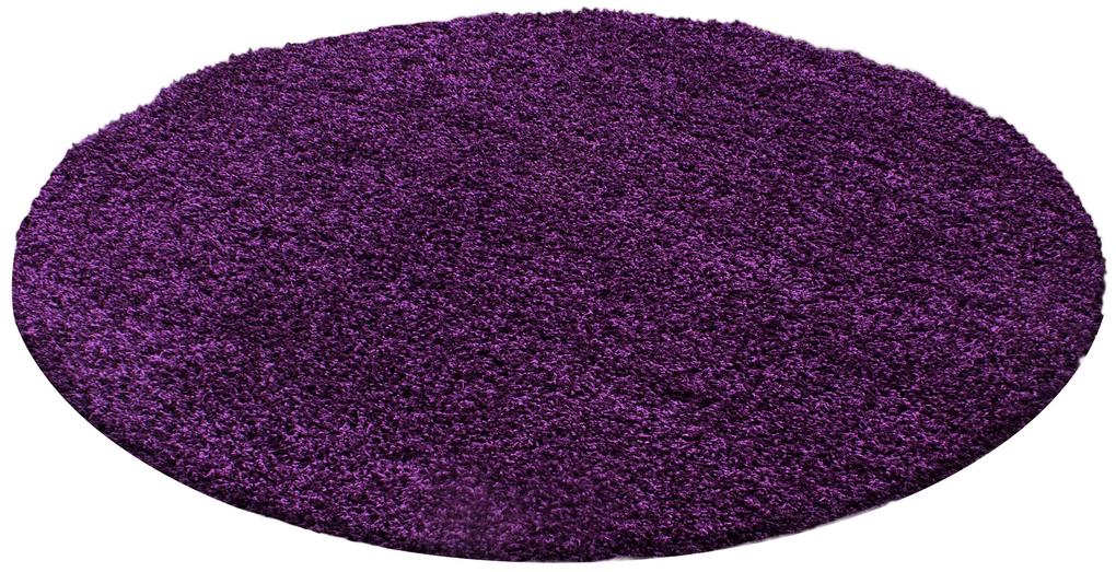 Ayyildiz koberce Kusový koberec Life Shaggy 1500 lila kruh - 120x120 (priemer) kruh cm