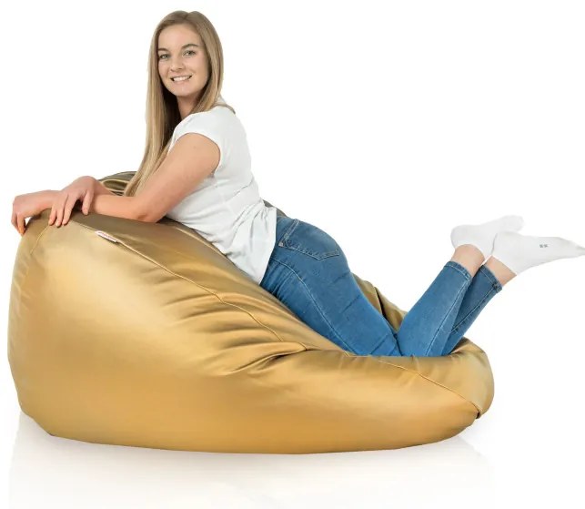 Sedací vak SAKO - zlatý ekokoža