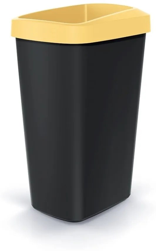 Set košov na triedený odpad, hranaté, 3 x 45 l, farebná