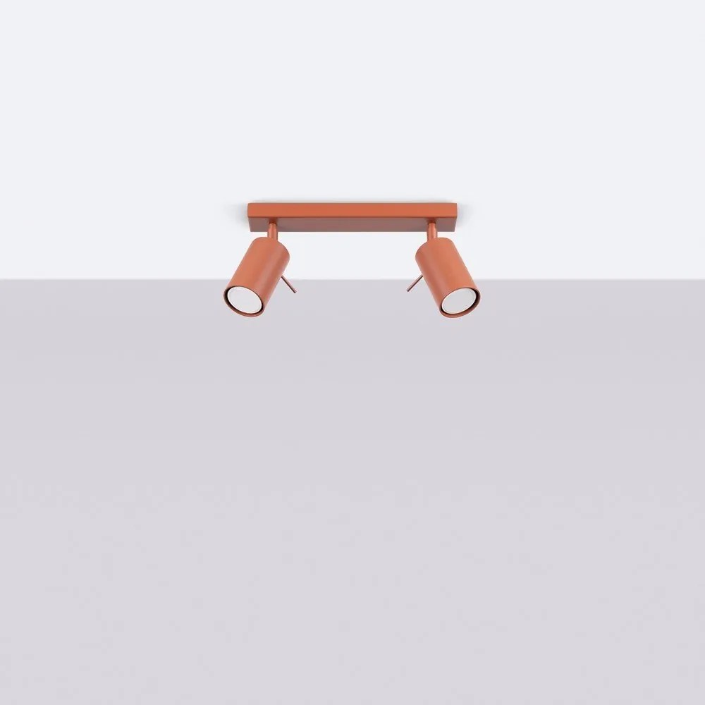 Bodové svietidlo v tehlovej farbe 6x30 cm Etna – Sollux