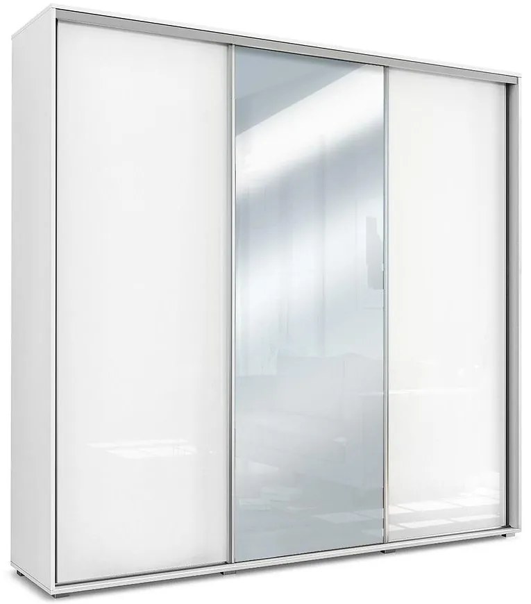 Skriňa Amelia A30 250 Zrkadlo Biely/Biely Lesk