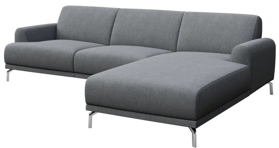 Svetlosivá rohová pohovka MESONICA Puzo, pravý roh