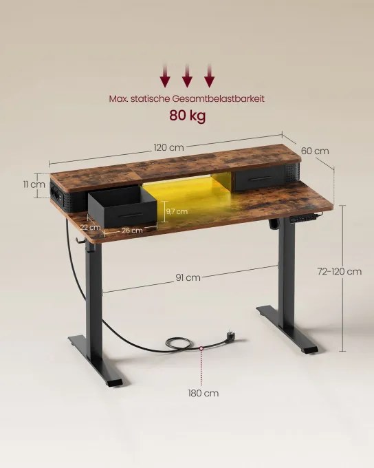 Elektrický kancelársky stôl LSD182X01