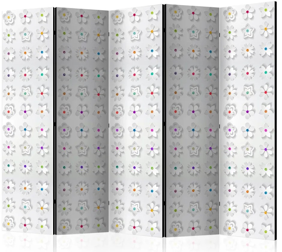 Artgeist Paraván - Room divider – Colorful flowers II