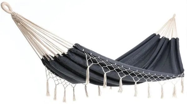InternetovaZahrada Hojdacia sieť so strapcami 320x150 cm - šedá
