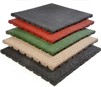 Gumová dlaždica ASLON 40 x 40 cm, červená