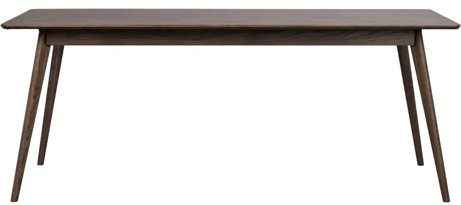 Tmavohnedý rozkladací jedálenský stôl v dekore duba 90x190 cm Yumi – Rowico